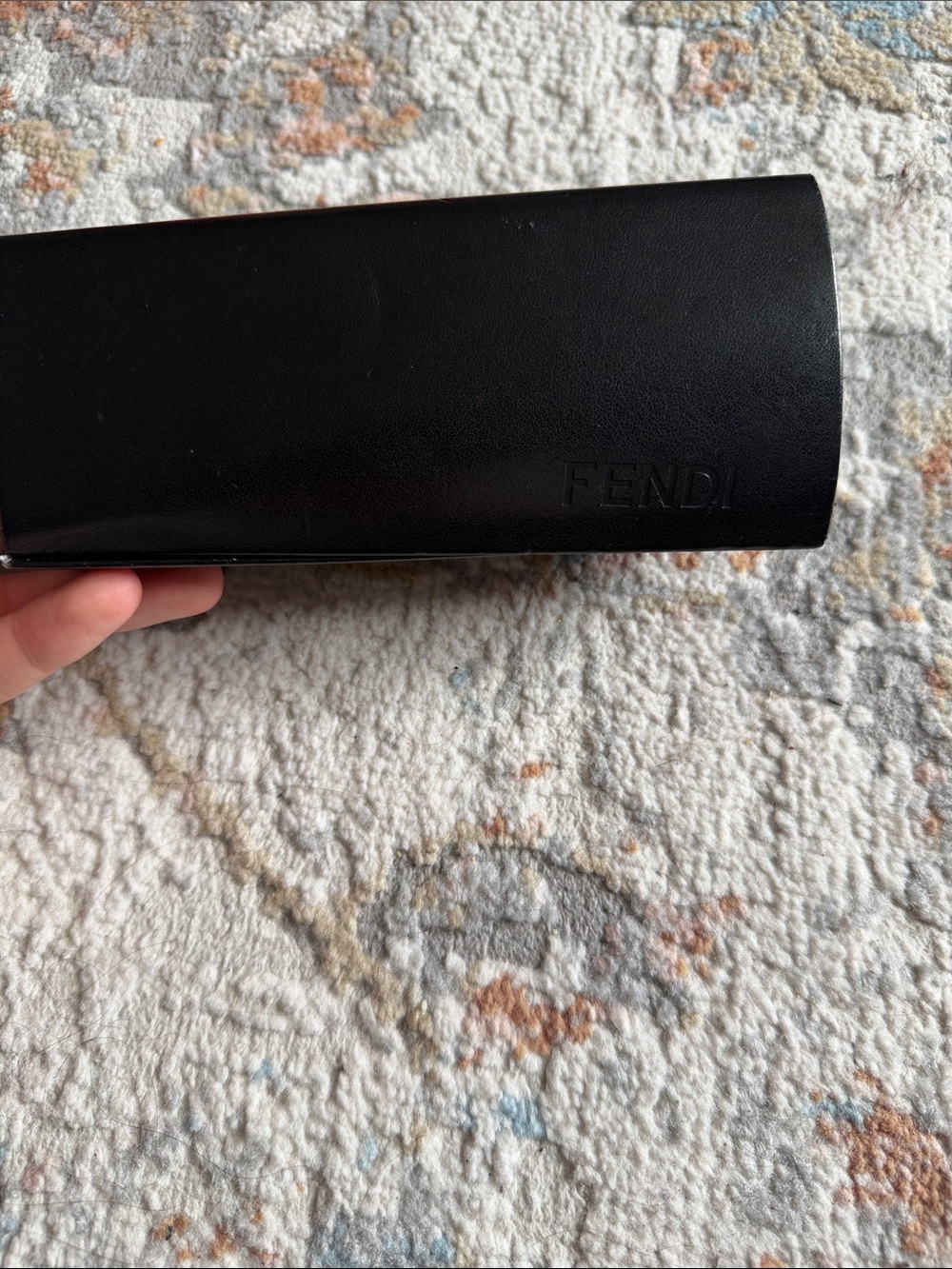 Fendi Black Leather Eyewear Case